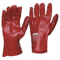 Red Single Dip PVC  Gloves