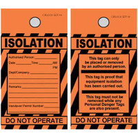 Cirlock Isolation Tag (Pack of 100) - 140 x 75mm