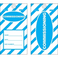 Cirlock Blue/White Commissioning Tags (Pack of 1000) - 140 x 75mm