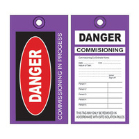 Cirlock Commissioning Tags (Pack of 25) - Purple 140 x 75mm