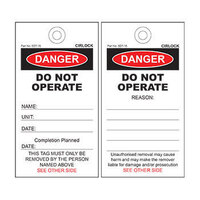 Cirlock Laminated Danger Tags (Pack of 100) - 140 x 75mm