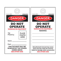 Cirlock Self-Laminating Photo ID Danger Tag (Pack of 25) - 140 x 75mm