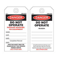 Cirlock Persons Working On Equipment (Pack of 25) - 140 x 75mm