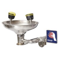 Single Nozzle Eye Wash w/ Bowl - Wall Mounted