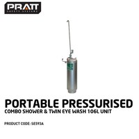 Pratt Portable Pressurised Combo Shower & Twin Eye Wash - 106L Unit