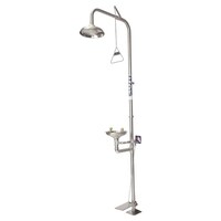 Pratt Combination 304ss Shower Non-Aerated Single Nozzle w/ Bowl & Foot Treadle