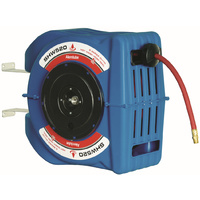 Alemlube Hot Wash Hose Reel w/ Rubber Hose (S series) - 12m x 10mm ID