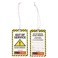 Caution Sign Safety Tags - Pack of 100