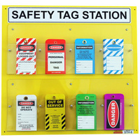 Cirlock Safety Tag Holder (8 Pockets) - Yellow/Clear
