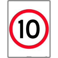 10 in Roundel Safety Sign (Metal) - 600 x 400mm 