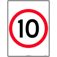10 in Roundel Safety Sign (Metal) - 600 x 400mm