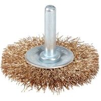 Taipan Spindle Mount End Brushes (Crimped Brass-Coated Steel) - 50mm