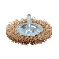 Taipan Spindle Mount End Brushes (Crimped Brass-Coated Steel) - 75mm
