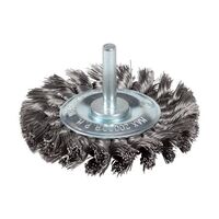 Twist Knot Spindle Mount Wheel Brush- 80mm
