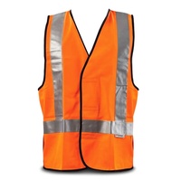 Fluro Orange Reflective H Back Safety Vest (Day/Night Use)