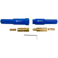 Cable Joiners - 500 Amp Standard Male/Female Set (Blue) (Suit cable size up to 70mm2)