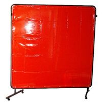 Heavy Duty Welding Frame & Curtain - 1.8 x 1.8m (Red)