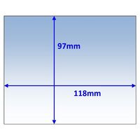 Clear Lenses for Auto Helmets (Outer) - 118 x 97mm (Extra Heat-Resistant)